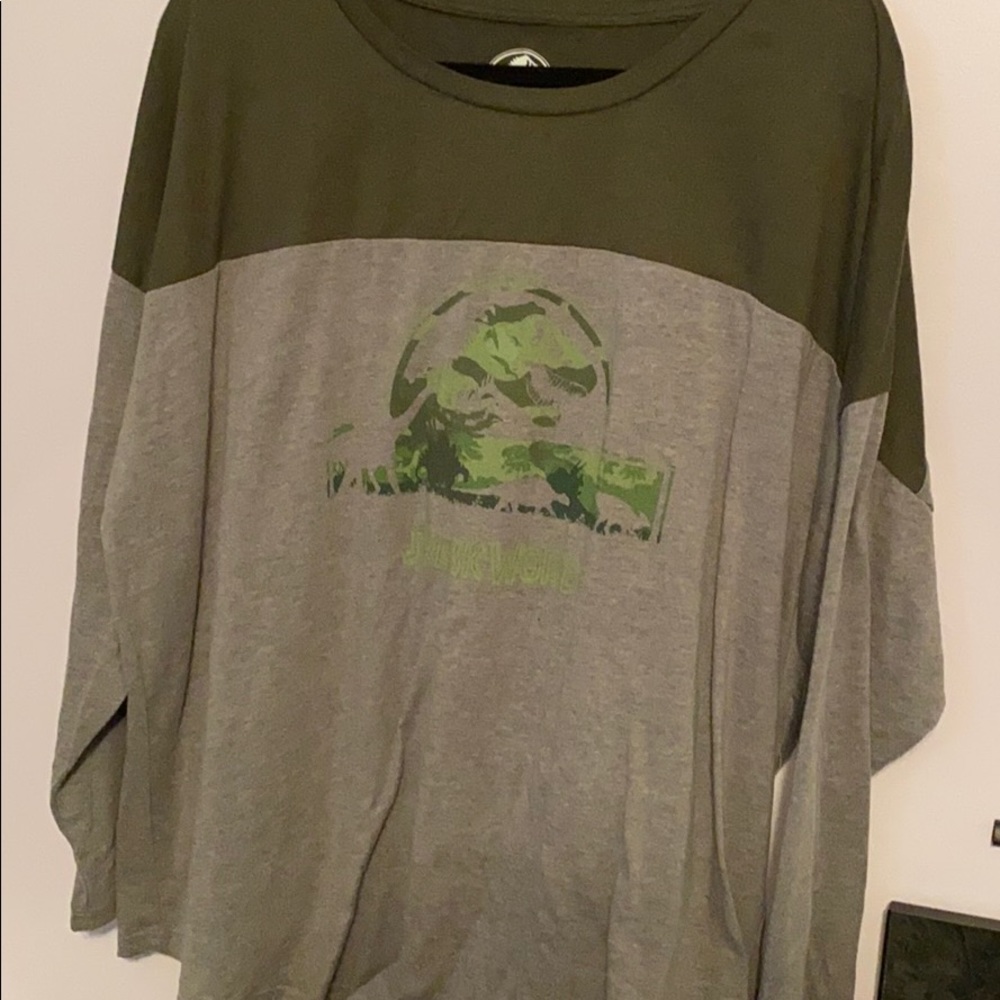 Jurassic world raglan style shirt